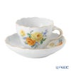 マイセン（Meissen） 黄色のバラ（ブーケ）と忘れな草 139210／00582 コーヒーカップ＆ソーサー 200ml