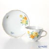 マイセン（Meissen） 黄色のバラ（ブーケ）と忘れな草 139210／00582 コーヒーカップ＆ソーサー 200ml