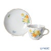 マイセン（Meissen） 黄色のバラ（ブーケ）と忘れな草 139210／00582 コーヒーカップ＆ソーサー 200ml