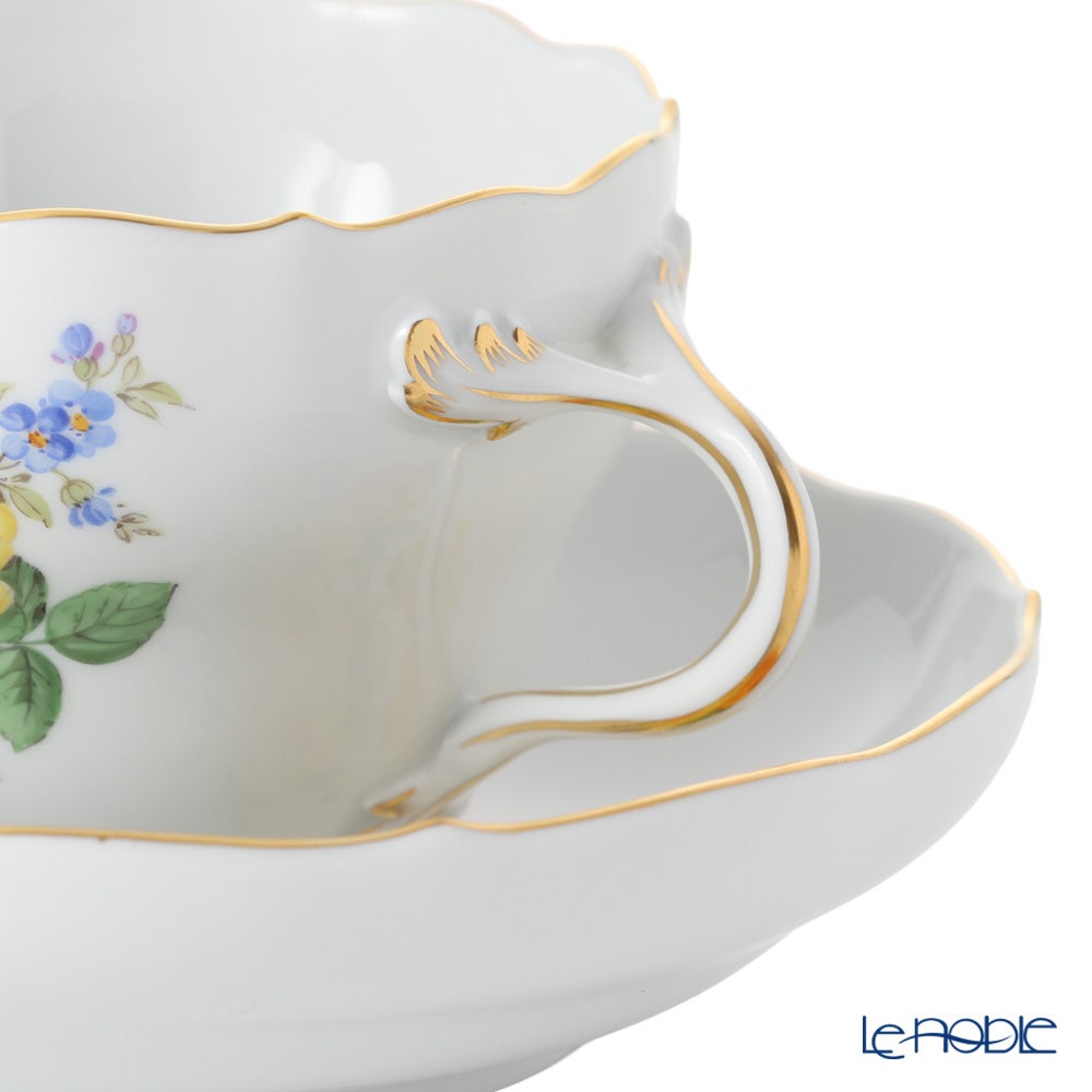 マイセン（Meissen） 黄色のバラ（ブーケ）と忘れな草 139210／00582 コーヒーカップ＆ソーサー 200ml