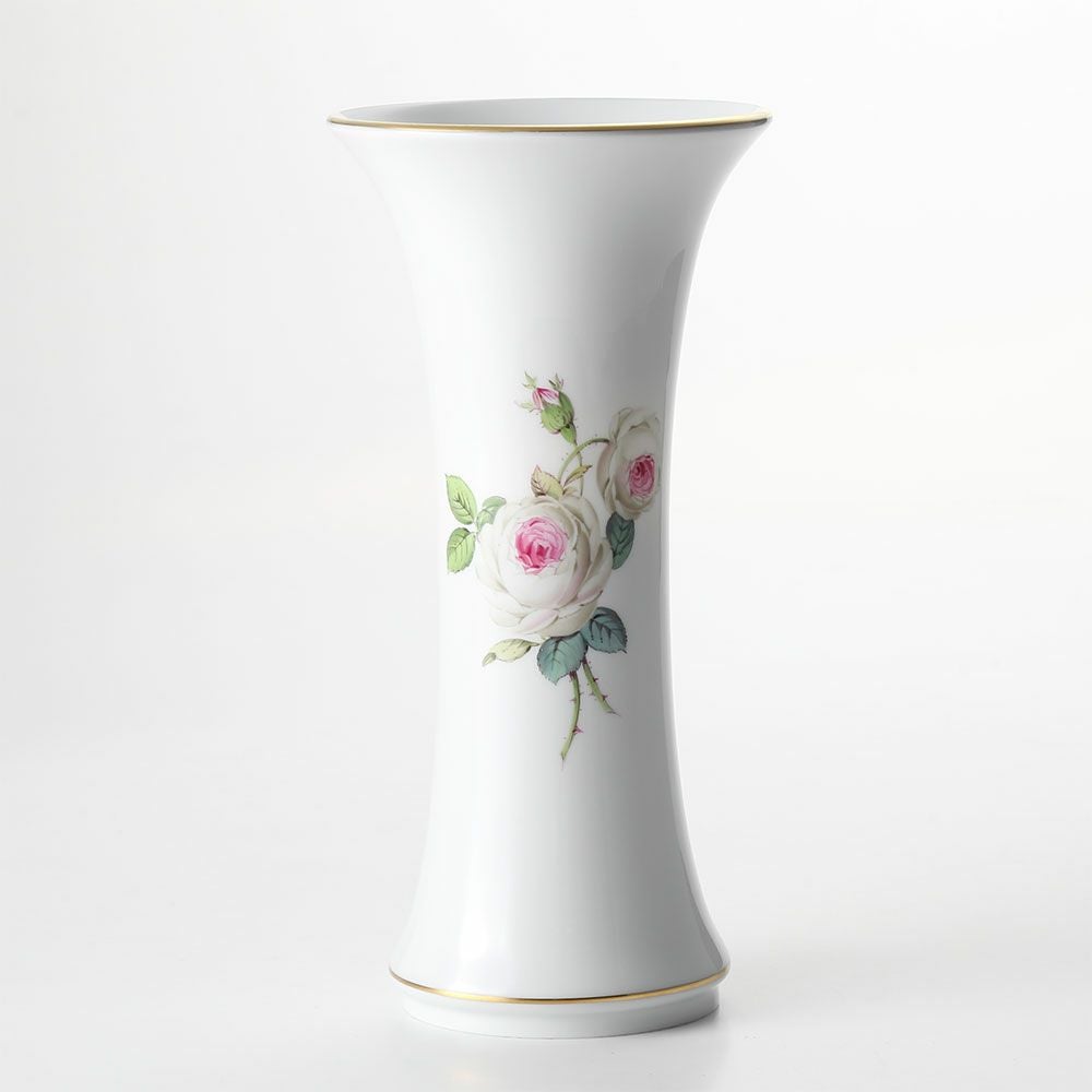 マイセン（Meissen） ホワイトローズ 029510／50272 花瓶 25cm