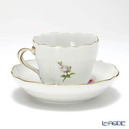 マイセン（Meissen） ホワイトローズ 029510／00580 モカカップ＆ソーサー