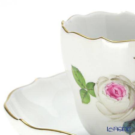 マイセン（Meissen） ホワイトローズ 029510／00580 モカカップ＆ソーサー