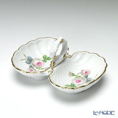 マイセン（Meissen） ホワイトローズ 029510／00204 薬味／レモン入れ H5cm／L11.5cm