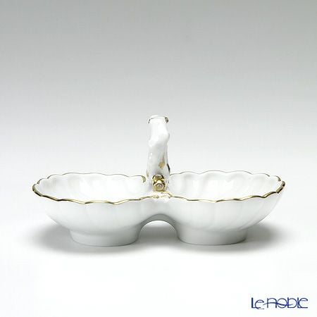 マイセン（Meissen） ホワイトローズ 029510／00204 薬味／レモン入れ H5cm／L11.5cm