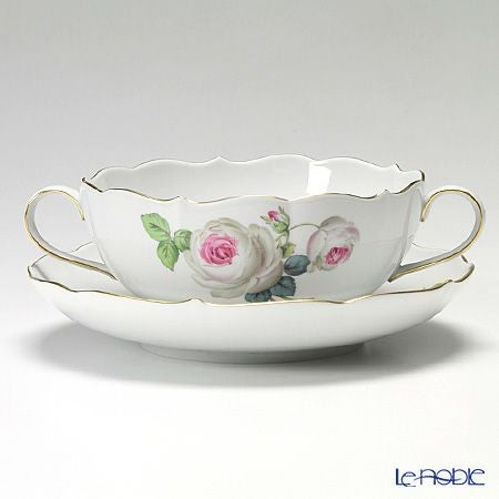 マイセン（Meissen） ホワイトローズ 029510／00656 スープカップ＆ソーサー 350ml