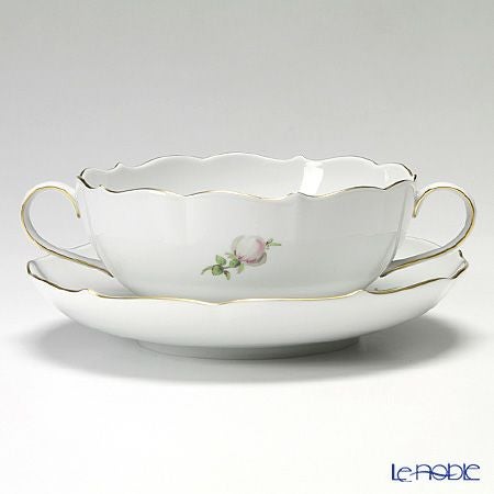 マイセン（Meissen） ホワイトローズ 029510／00656 スープカップ＆ソーサー 350ml