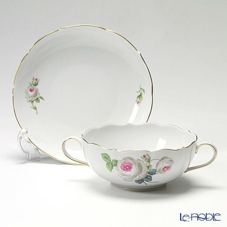 マイセン（Meissen） ホワイトローズ 029510／00656 スープカップ＆ソーサー 350ml