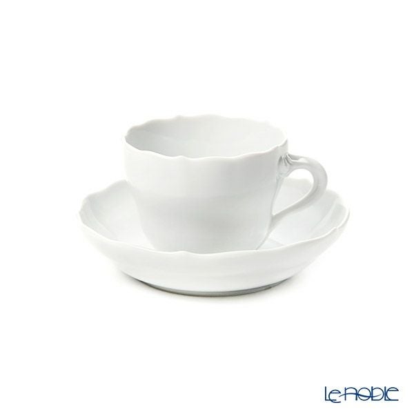 マイセン（Meissen） マイセンホワイト 000001／00580 モカカップ＆ソーサー 100ml（ノイアー・アウスシュニット）