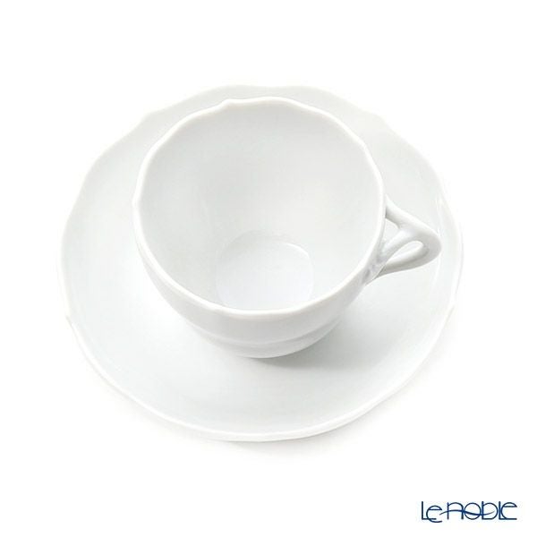 マイセン（Meissen） マイセンホワイト 000001／00580 モカカップ＆ソーサー 100ml（ノイアー・アウスシュニット）