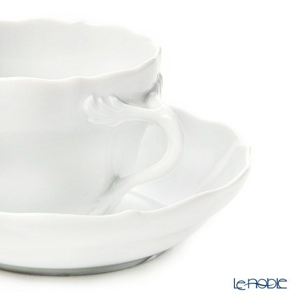 マイセン（Meissen） マイセンホワイト 000001／00580 モカカップ＆ソーサー 100ml（ノイアー・アウスシュニット）