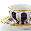 マイセン（Meissen） 宮廷の小花 X-Form （紺金彩） 011079／17582 コーヒーカップ＆ソーサー 200ml 取手半金