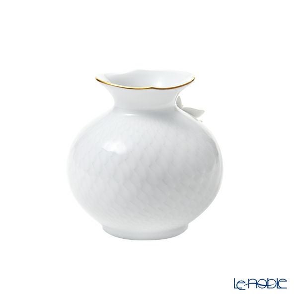 マイセン（Meissen） 波の戯れ 花瓶 クリスマスローズ 9cm ホワイト 719391／50903