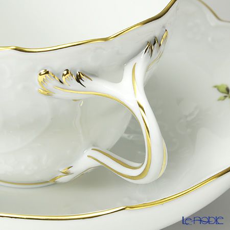 マイセン（Meissen） ホワイトローズ 029510／03582 コーヒーカップ＆ソーサー 200ml マルセイユレリーフ