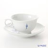 マイセン（Meissen） 青いバラ Aquatinta-Rose 750501／28633 ティーカップ＆ソーサー 170ml