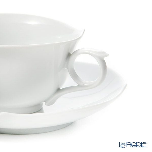 マイセン（Meissen） ホワイトピュア 000001／28633 ティーカップ＆ソーサー 170ml（波の戯れ／レリーフなし）
