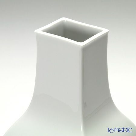 マイセン（Meissen） ホワイトローズ 029501／50262 花瓶（角型） 25.5cm