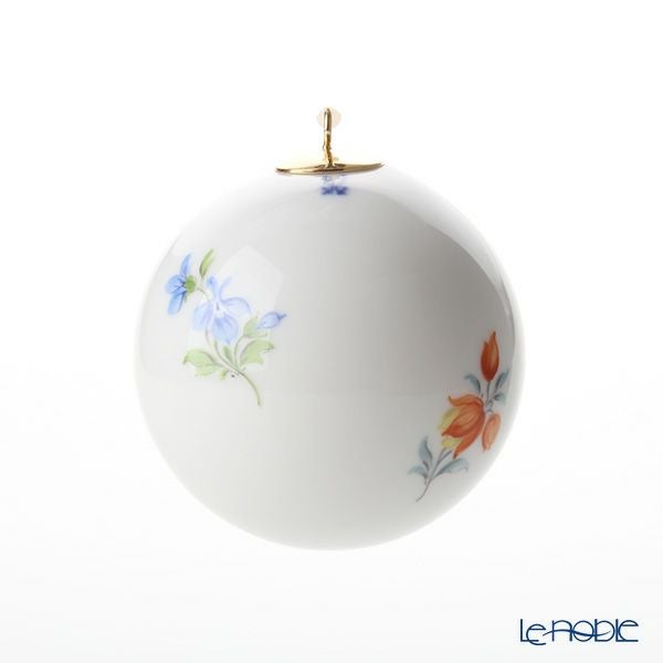 マイセン（Meissen） ベーシックフラワー（二つ花） 04C003／55M09 ボールオーナメント 5cm（野バラ）