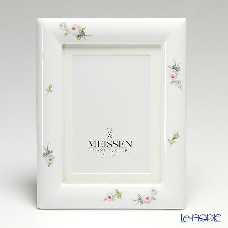 マイセン（Meissen） ホワイトローズ 018901／53n74 ピクチャーフレーム 23×18cm