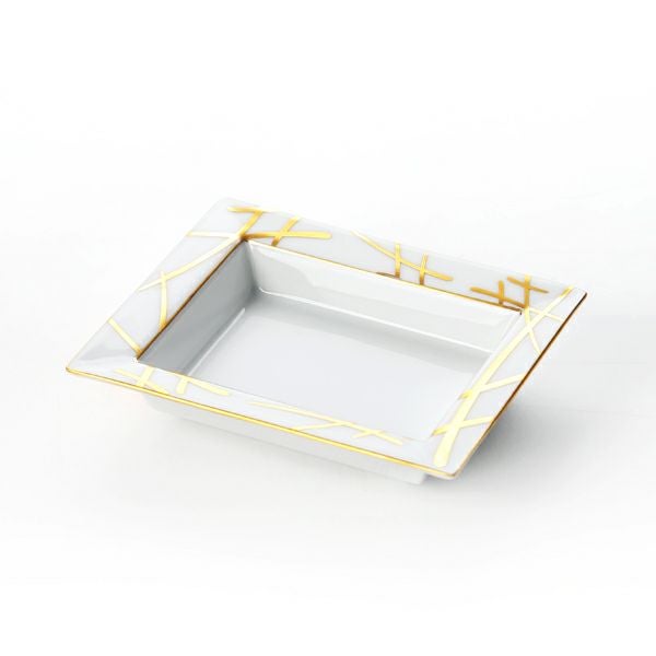 マイセン（Meissen） 剣マーク スタイル（ゴールド） 77A042-53268 スクエアディッシュ 12×10cm