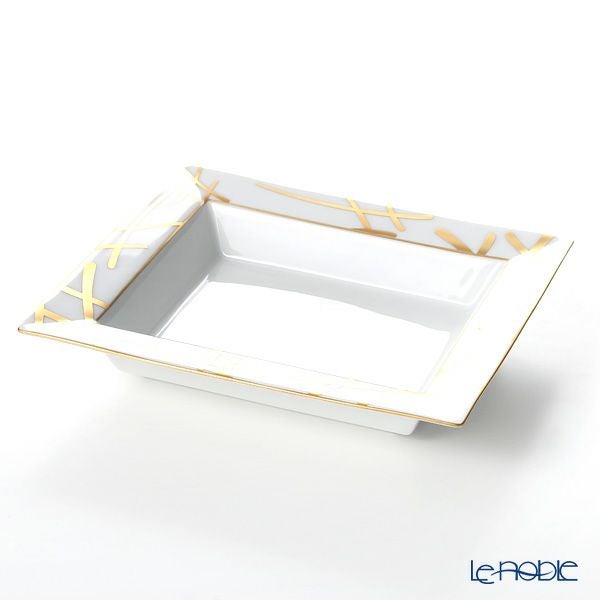 マイセン（Meissen） 剣マーク スタイル（ゴールド） 77A042-53269 スクエアディッシュ 16×13cm