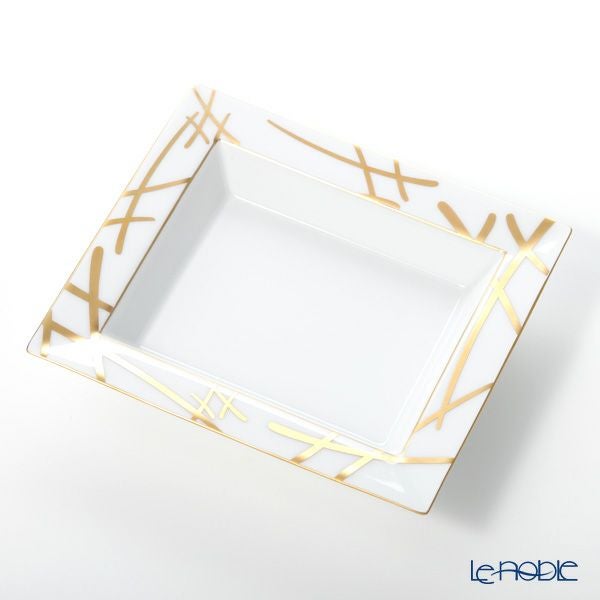 マイセン（Meissen） 剣マーク スタイル（ゴールド） 77A042-53269 スクエアディッシュ 16×13cm