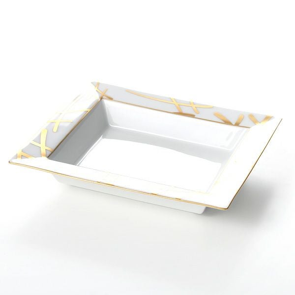 マイセン（Meissen） 剣マーク スタイル（ゴールド） 77A042-53269 スクエアディッシュ 16×13cm