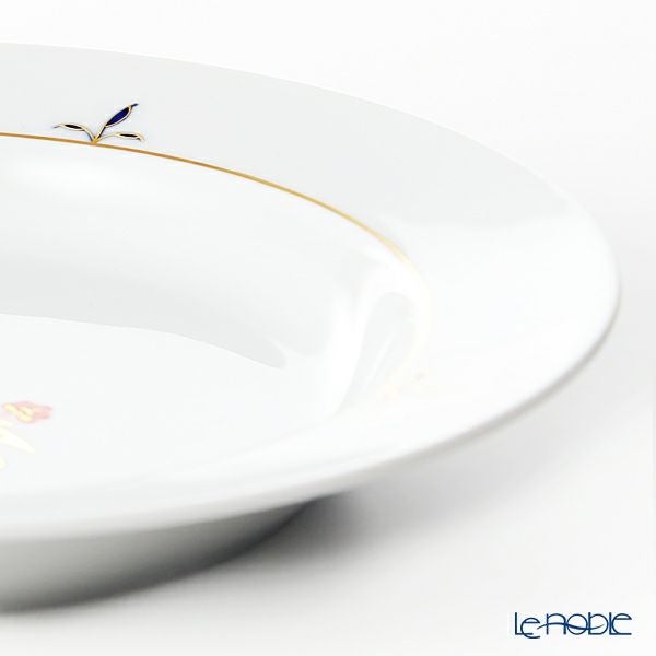 マイセン（Meissen） ノーブルブルー 802890-41487 スーププレート 23cm（ダブルリーフ）