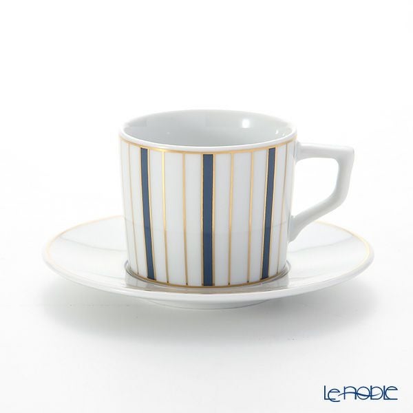 マイセン（Meissen） ストライプ 79A219-41579 エスプレッソカップ＆ソーサー 100ml （ライト）