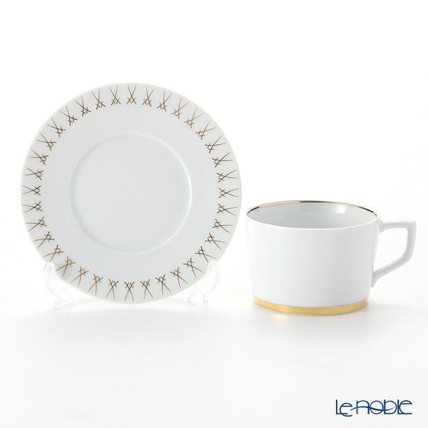 マイセン（Meissen） スウォード ラグジュアリーゴールド 99A370-41584 カプチーノカップ＆ソーサー 200ml／14.5cm