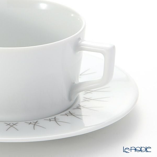 マイセン（Meissen） スウォード エレガントグレイ 79A225-41633 ティーカップ＆ソーサー 150ml／14.5cm