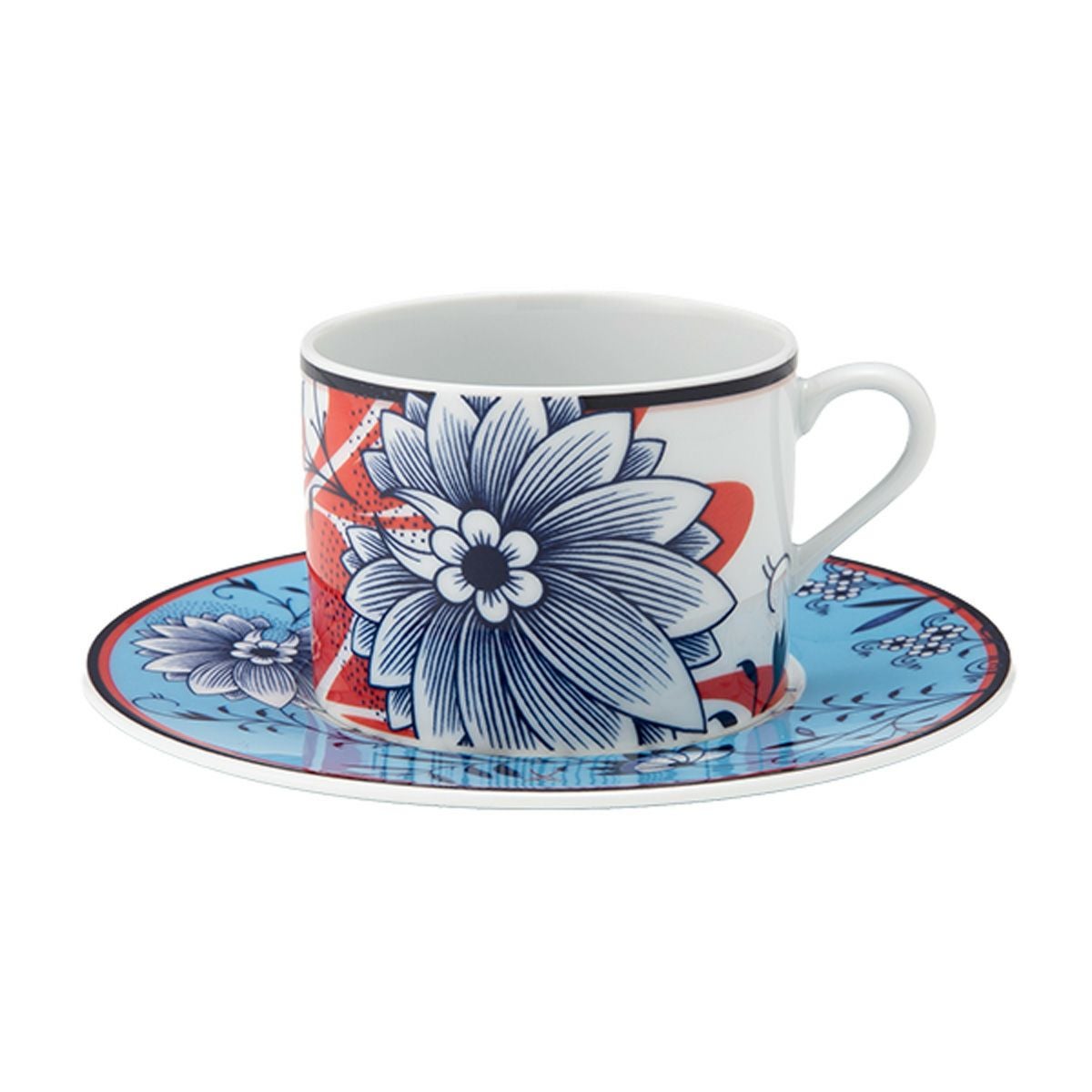 マイセン（Meissen）コラージュ ブルーミーフェザーズ コーヒーカップ＆ソーサー 79A545／36582