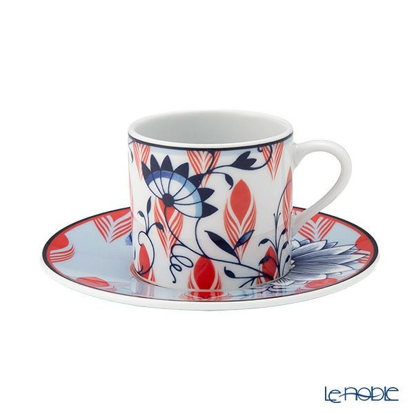 マイセン（Meissen）コラージュ ブルーミーフェザーズ エスプレッソカップ＆ソーサー 79A546／36579