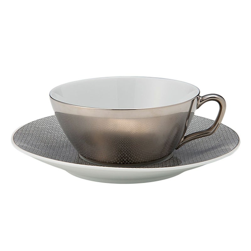 マイセン（Meissen） コスモポリタン メッシュプラチナ ティーカップ＆ソーサー K00001／37633