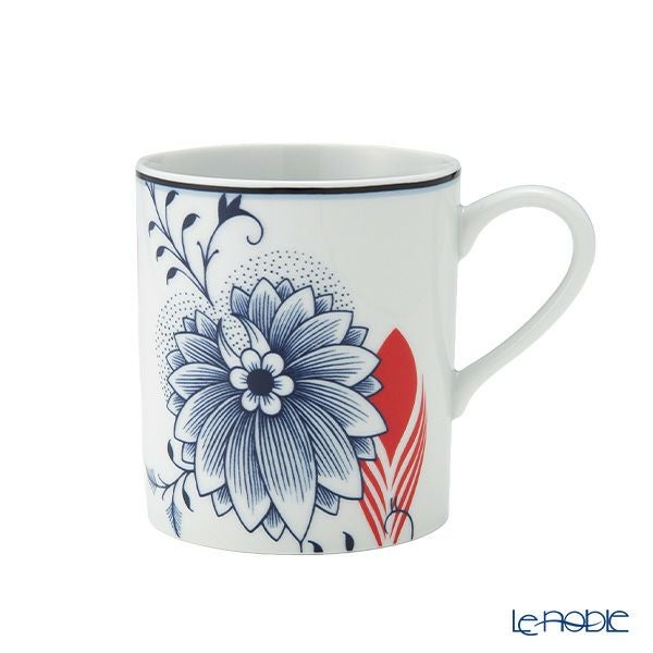 マイセン（Meissen） コラージュ ブルーミーフェザーズ マグカップ 240ml 高さ9cm 79A544／36575