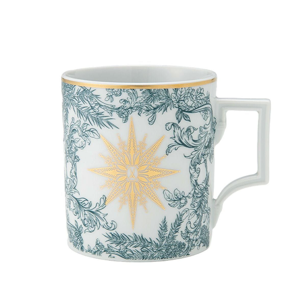 マイセン（Meissen）クリスマススター ブルー マグカップ 240ml 高さ9cm 79A940／55810