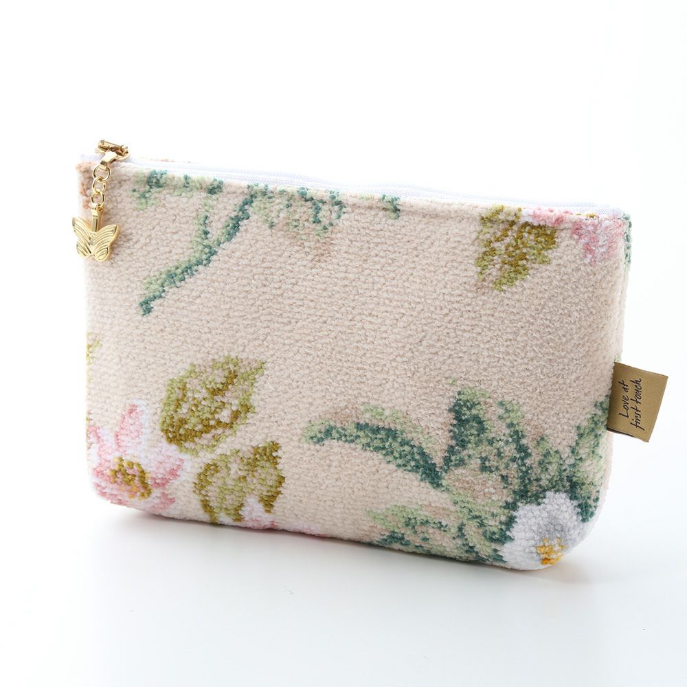 フェイラー コスメポーチ バニラローズ ベージュ 18×9cm