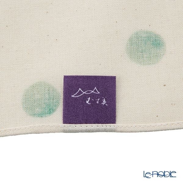 むす美 風呂敷 50 MUSUBI ORGANIC 水玉 グリーン 綿100％ 日本製 50cm 20376-105