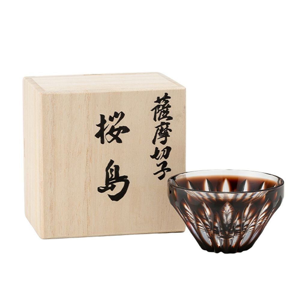 薩摩切子 桜島盃 ブラウン 31147 80ml | ブランド洋食器専門店ル