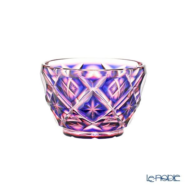 薩摩切子 ミニ猪口 二重被せ 紅藤（べにふじ） 60ml