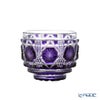 復元薩摩切子 猪口A／1102 八角籠目 紫