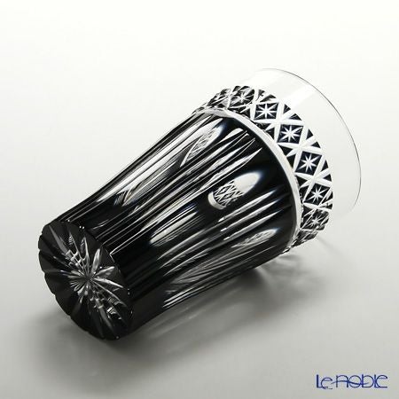 薩摩切子 ビアグラス／55108 黒切子