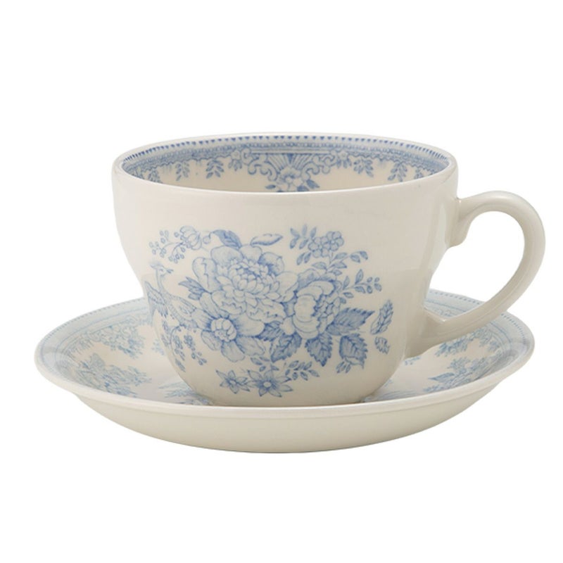 バーレイ ブルーアジアティックフェザンツ ブレックファーストカップ＆ソーサー 430ml