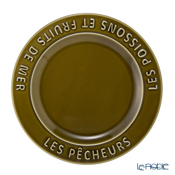 マルミツポテリ スタジオエム フィッシャーマンズ プレート 24.5cm オリーブ