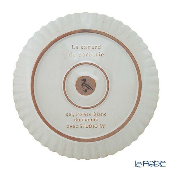 マルミツポテリ スタジオエム バルバリ メインプレート／大皿 24.5cm ブラン