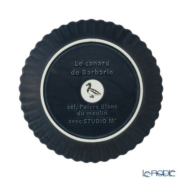 マルミツポテリ スタジオエム バルバリ パンプレート／デザート皿 20cm インディゴ