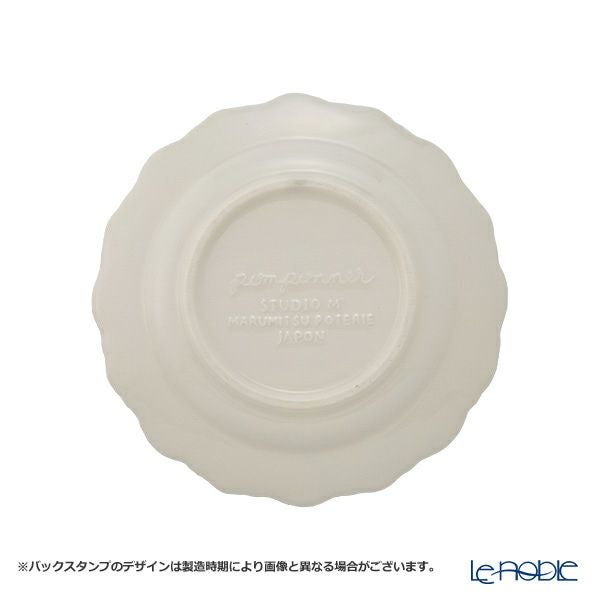 マルミツポテリ スタジオエム ポンポネ プレート 15cm ホワイト