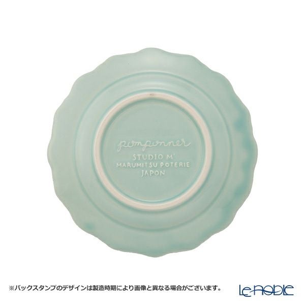 マルミツポテリ スタジオエム ポンポネ プレート 15cm ペールブルー