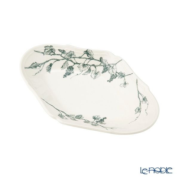 マルミツポテリ スタジオエム ヴィーニュ オーバルプレート S ブルー 19×13cm