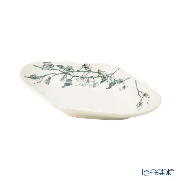 マルミツポテリ スタジオエム ヴィーニュ オーバルプレート S ブルー 19×13cm